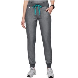 FIGS Zamora High Waisted Jogger Scrub Pants Graphite Gray Medical Uniform NWT